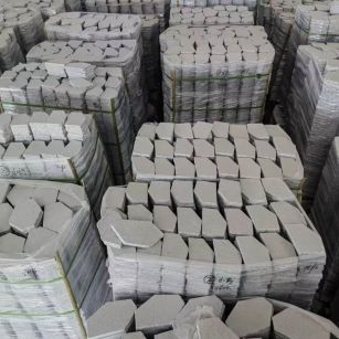 松原芝麻白石材冰裂纹，碎拼。