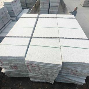 松原芝麻白毛板，石材毛板