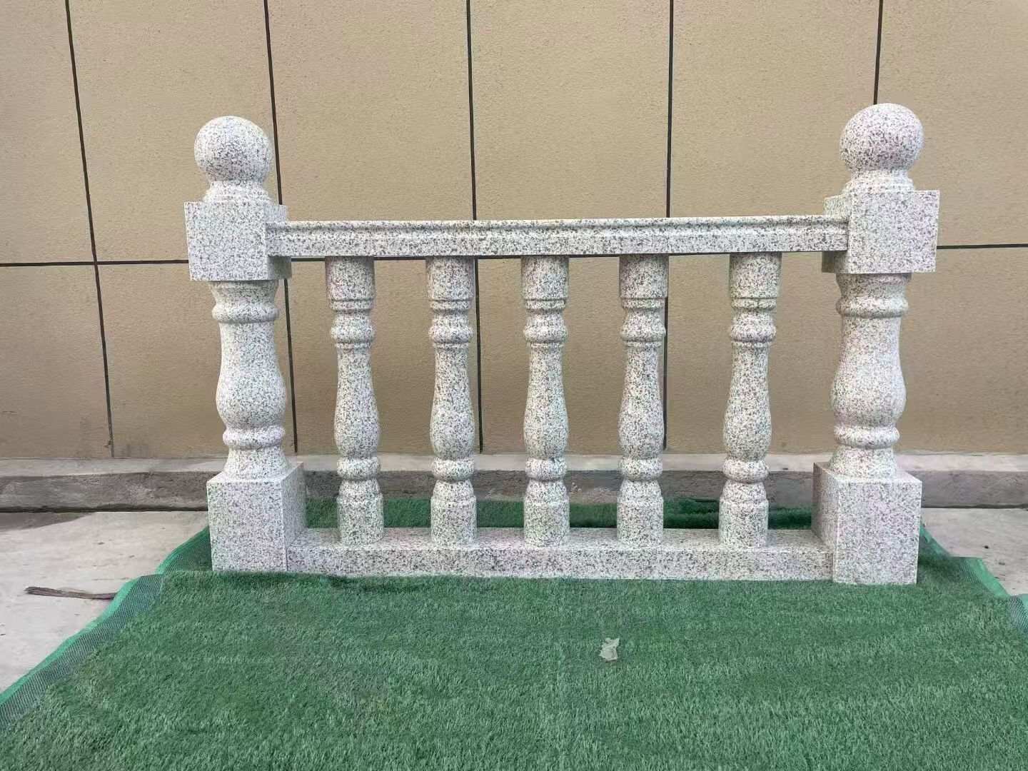 松原芝麻白阳台栏杆 花岗岩栏杆