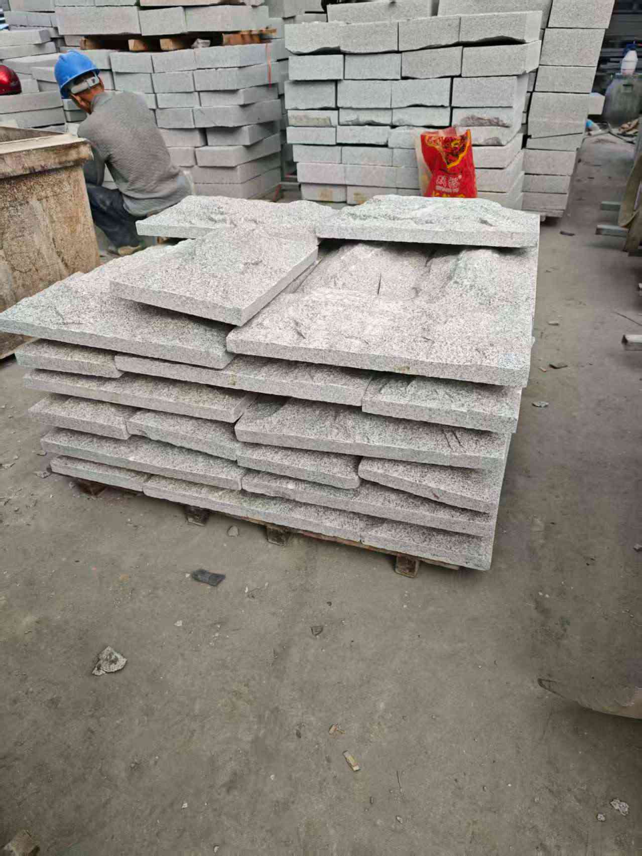 松原芝麻白蘑菇石，自然面